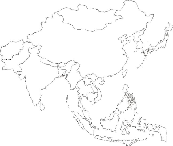 Printable Map Of Asia 2 Asia Map World Map Outline Printable Map Of Asia 2 Asia Map World Map Outline