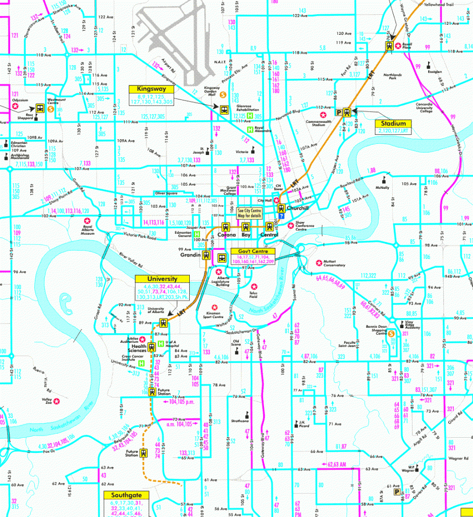 Printable Map Of Edmonton Free Printable Maps