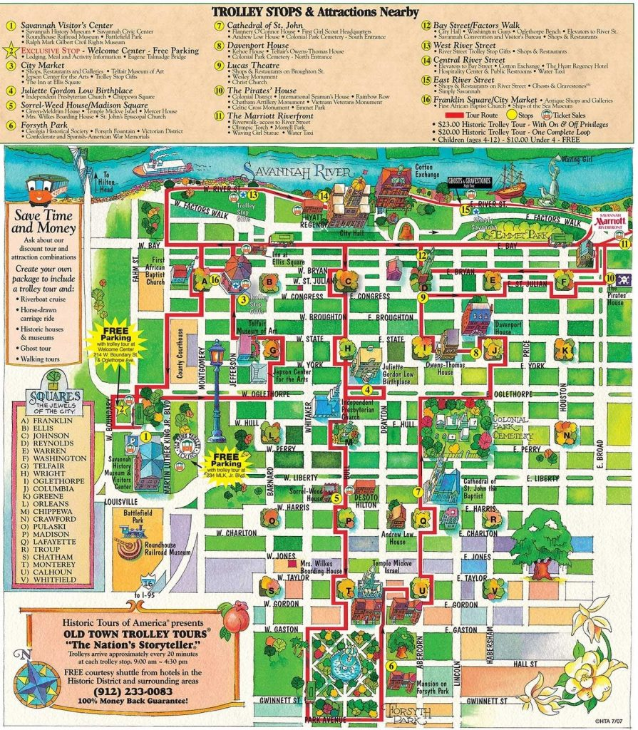 Printable Map Of Historic Savannah Reasons Why Savannah 