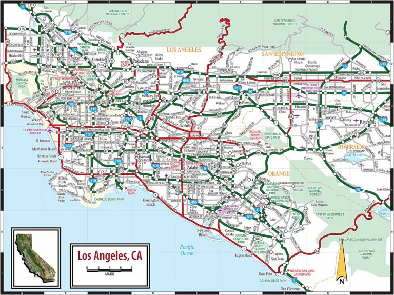 Printable Map Of Los Angeles County Printable Maps
