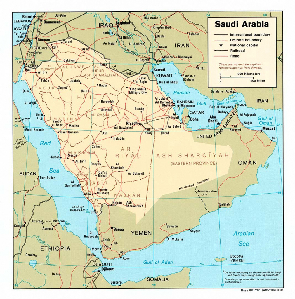 Printable Map Of Saudi Arabia Printable Maps