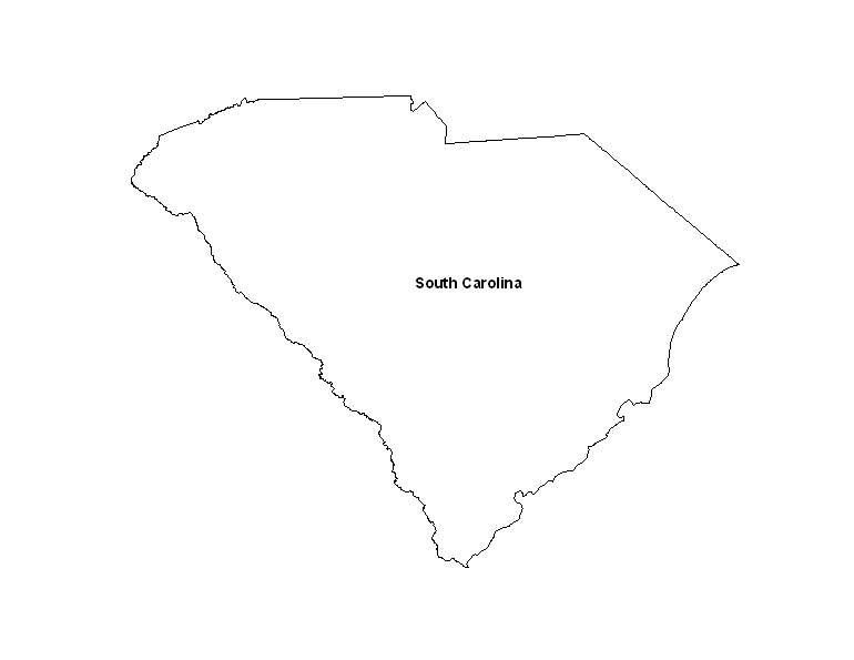Printable Map Of The State Of South Carolina 