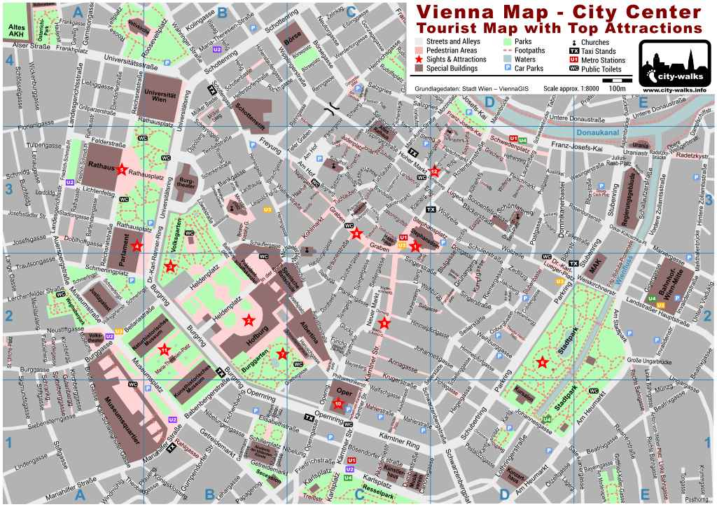 Printable Map Of Vienna Printable Map Of Vienna
