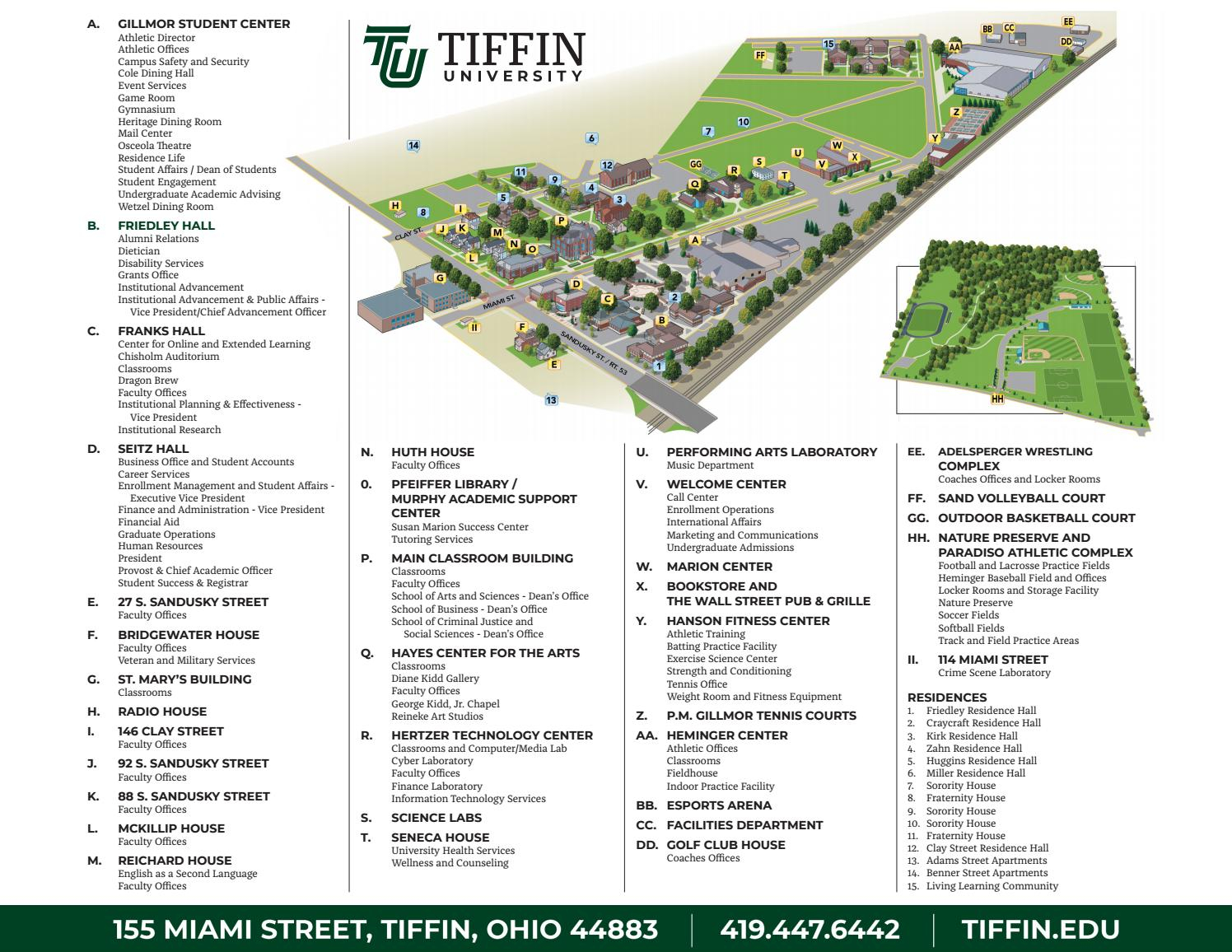 Printable Ohio University Campus Map