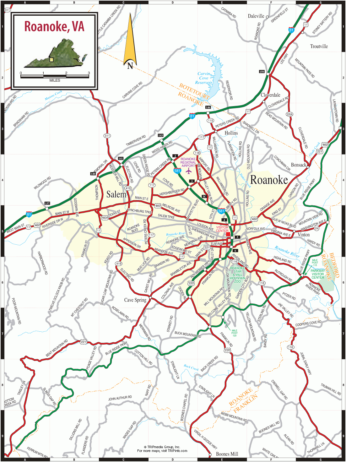 Printable Road Map Of Virginia Printable Road Map Of Virginia