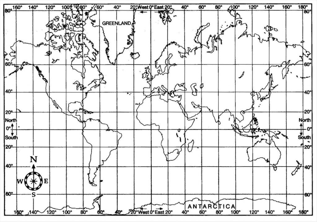 Printable World Map With Latitude And Longitude Pdf Unique 