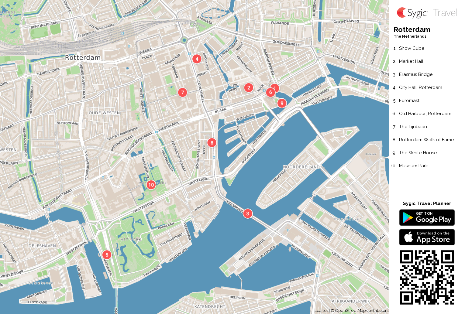 Rotterdam Printable Tourist Map Tourist Map Map Rotterdam Rotterdam Printable Tourist Map Tourist Map Map Rotterdam