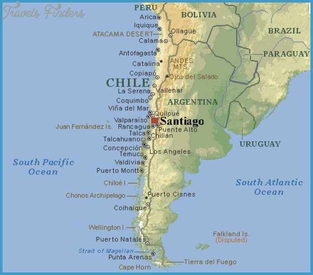 Santiago Map TravelsFinders Com