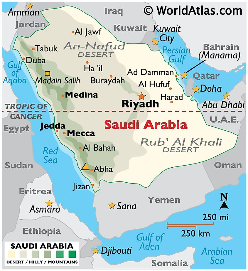 Saudi Arabia Maps Facts World Atlas
