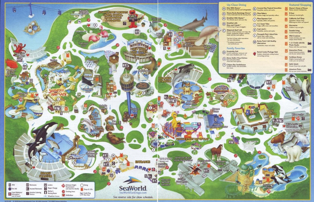 Seaworld San Diego Printable Map Free Printable Maps