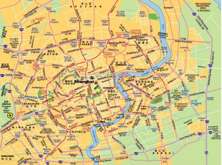 Shanghai Maps China Metro Maps Tourist Maps