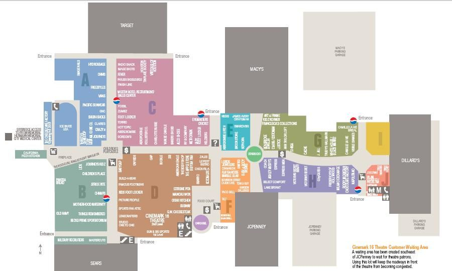 Shops In The Mall Of America Map Mall Of America 