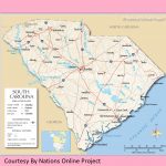 South Carolina Transportation And Physical Map Large