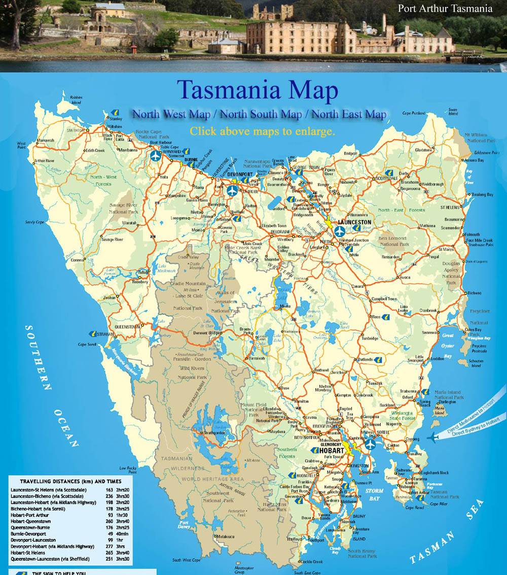 Stadtplan Von Tasmania Detaillierte Gedruckte Karten Von Stadtplan Von Tasmania Detaillierte Gedruckte Karten Von