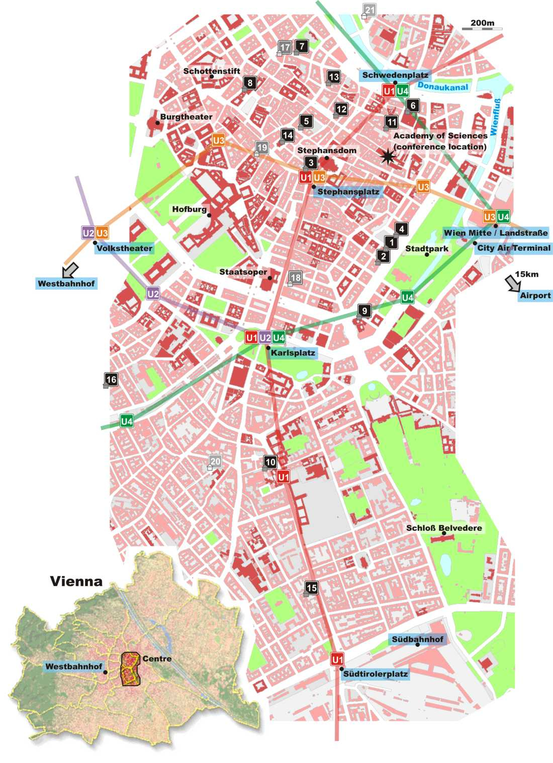 Stadtplan Von Wien Detaillierte Gedruckte Karten Von 