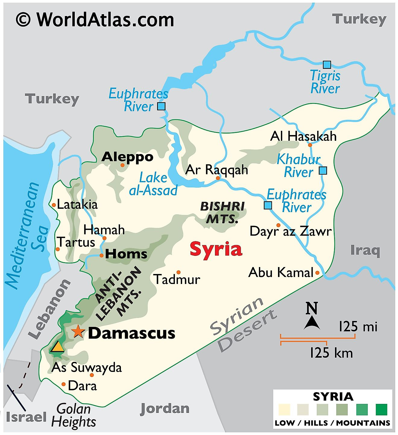 Syrian Arab Republic Maps Facts World Atlas