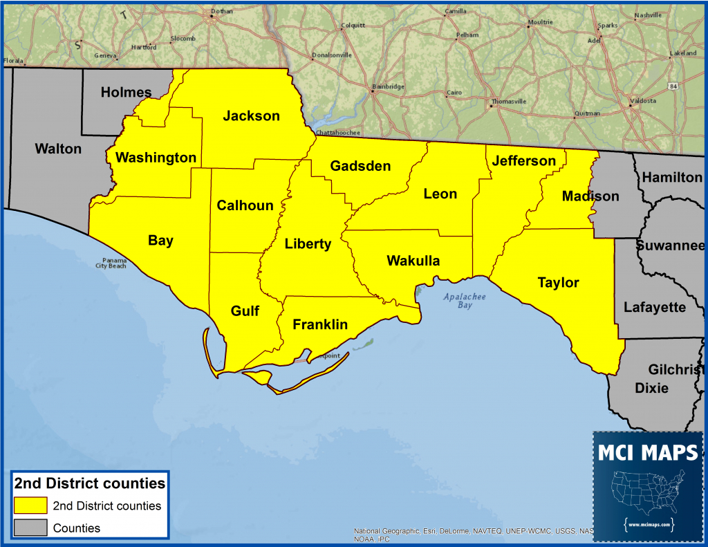 Tallahassee On The Map Of Florida Printable Maps