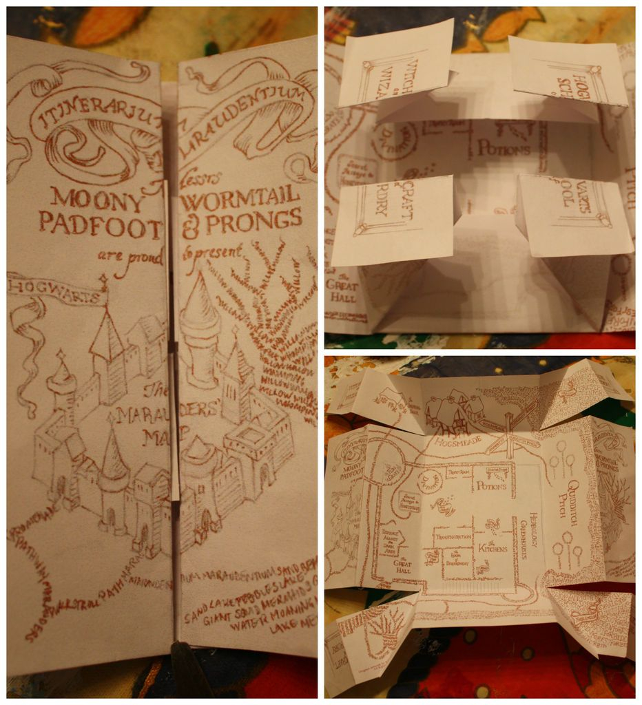 The Marauders Map Harry Potter Invitations Harry Potter 