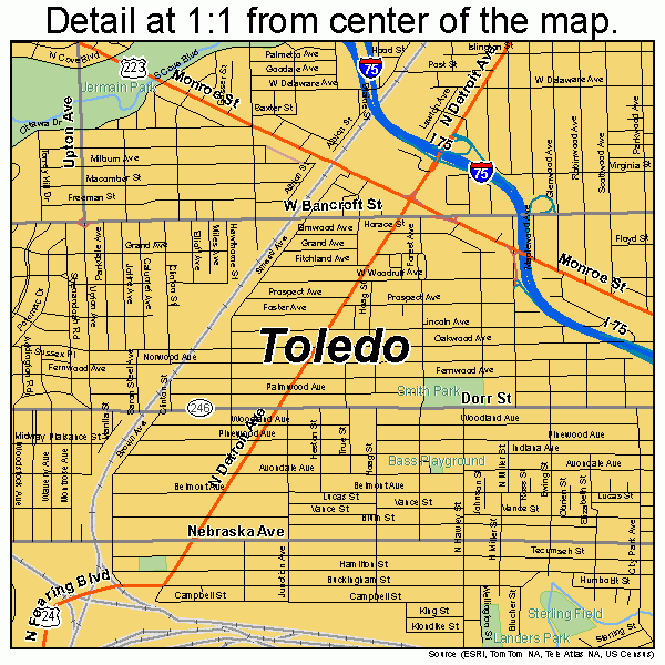 Toledo Ohio Street Map 3977000 Toledo Ohio Street Map 3977000
