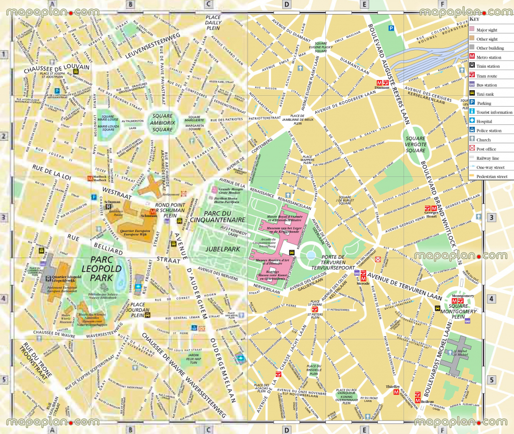 Tourist Map Of Brussels Printable Printable Maps