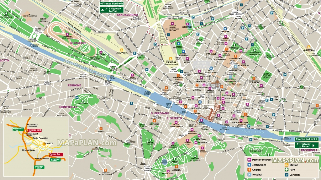 Tourist Map Of Florence Italy Printable Printable Maps