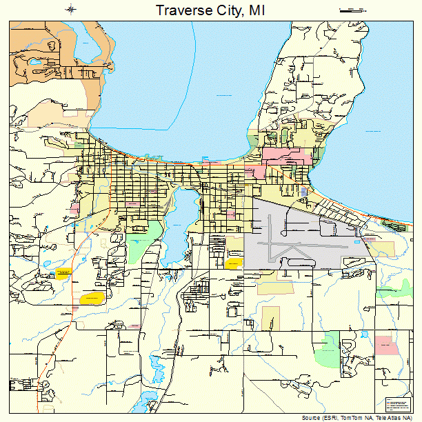 Traverse City Michigan Street Map 2680340 Traverse City Michigan Street Map 2680340