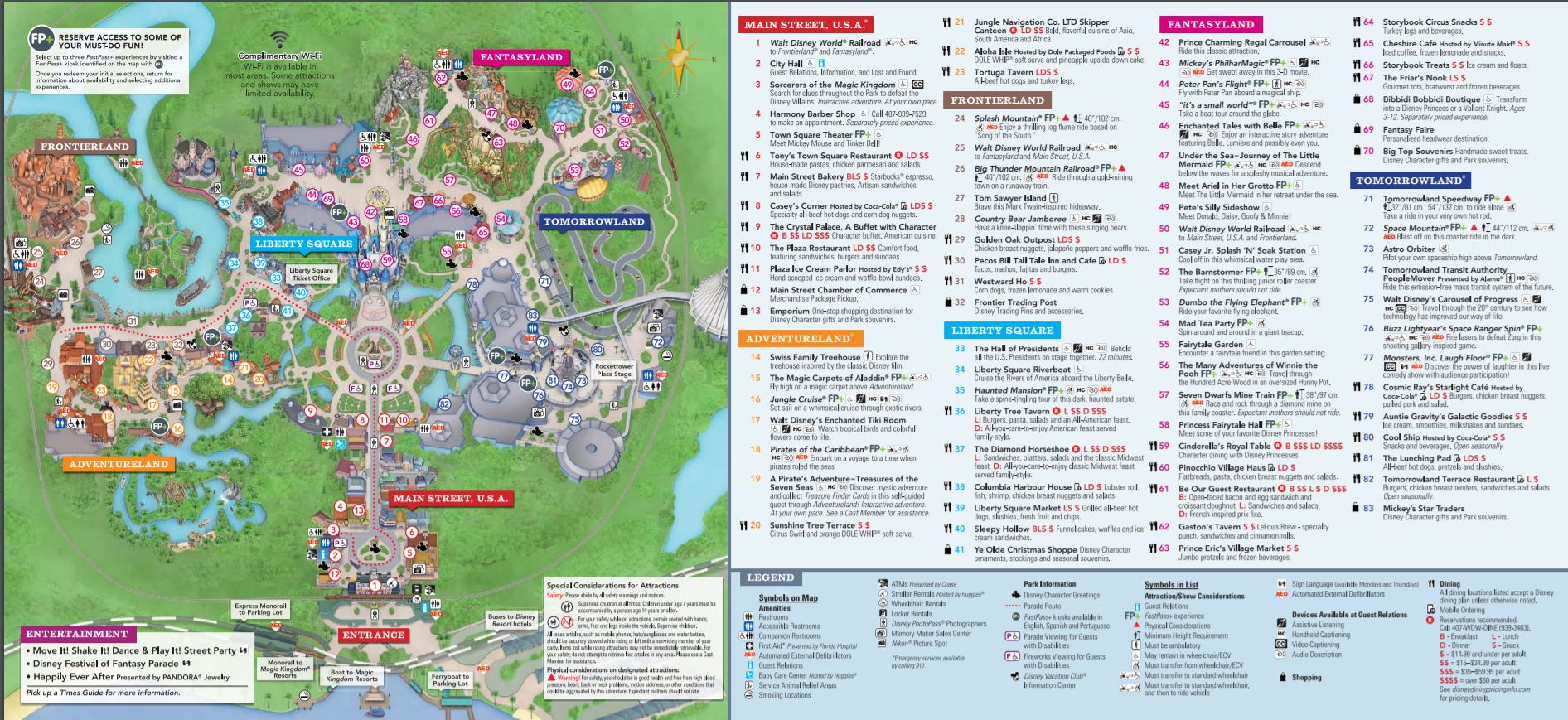 Universal Printable Magic Kingdom Map Derrick Website