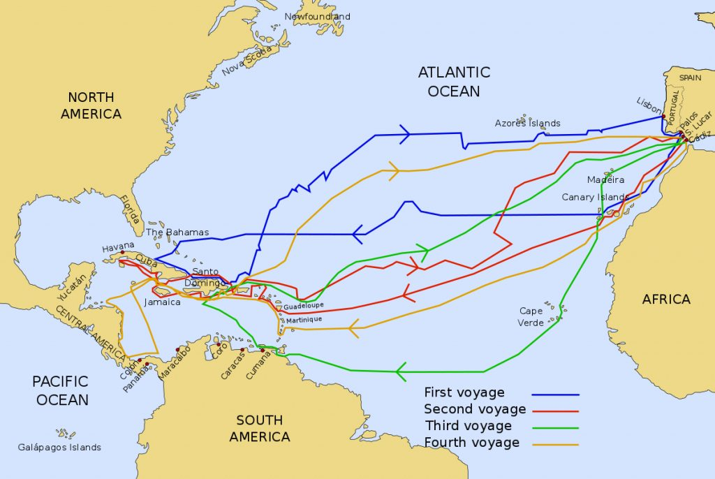 Voyages Of Christopher Columbus Wikipedia Intended For 