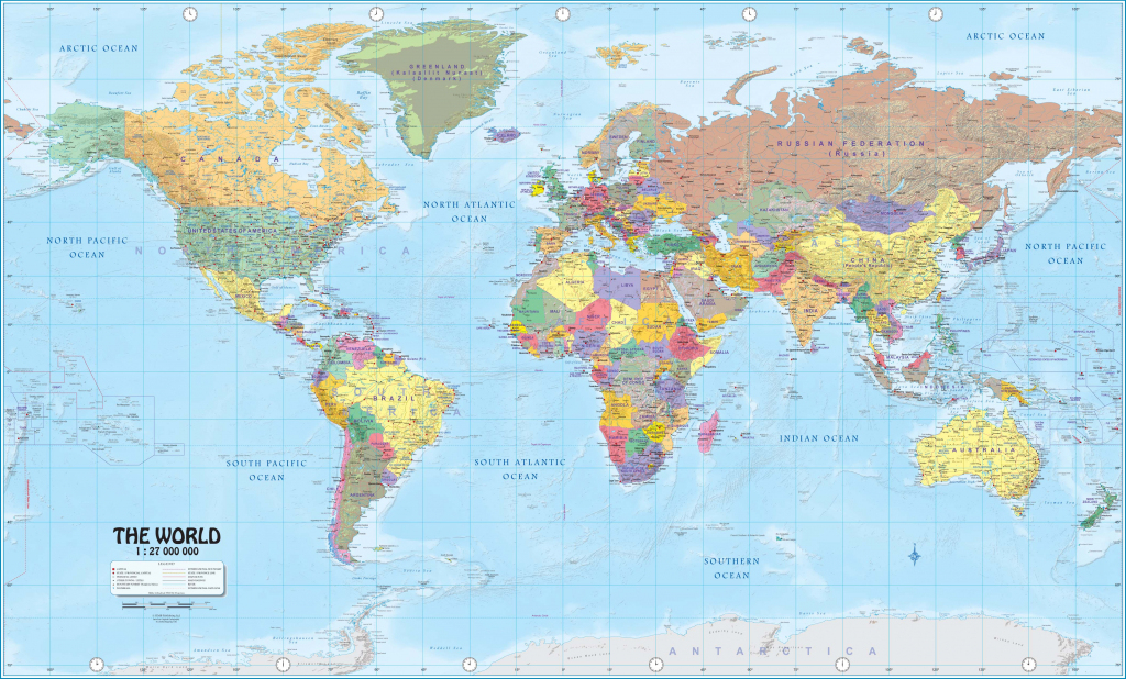 Wall Maps Of The World Throughout Printable World Map 