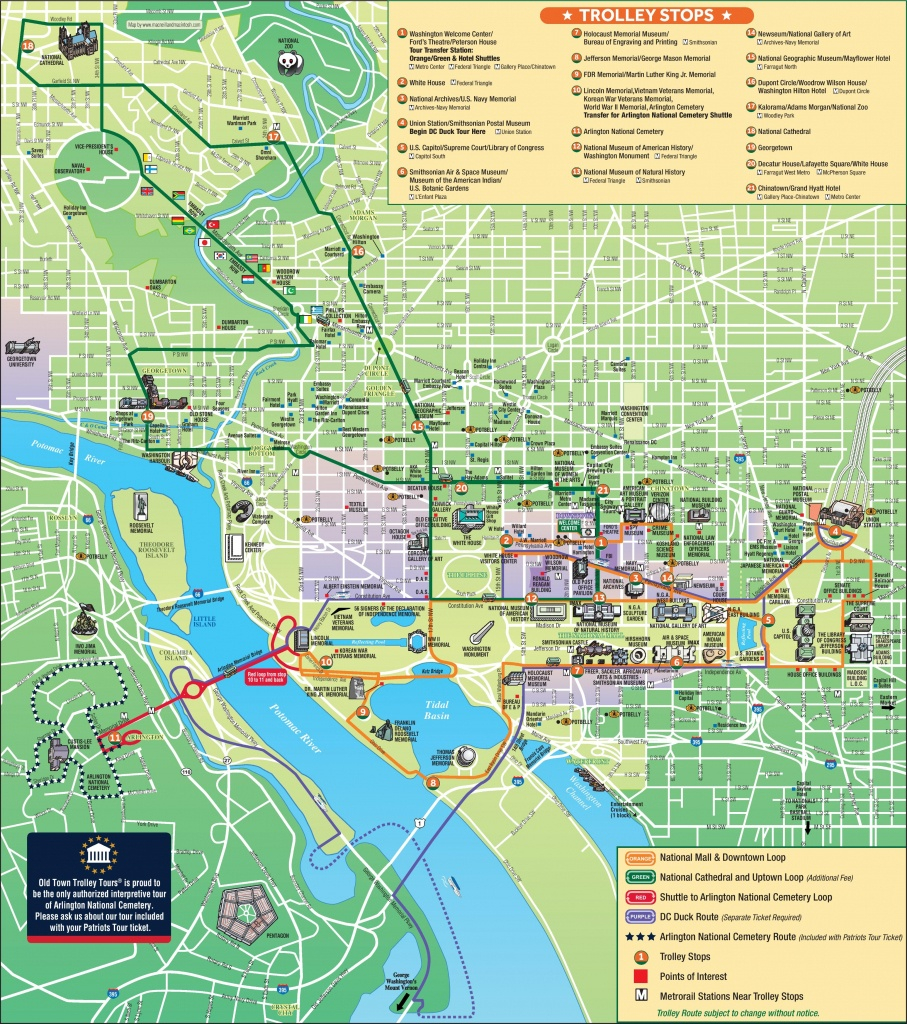 Washington Dc Map Of Attractions Printable Map Printable 