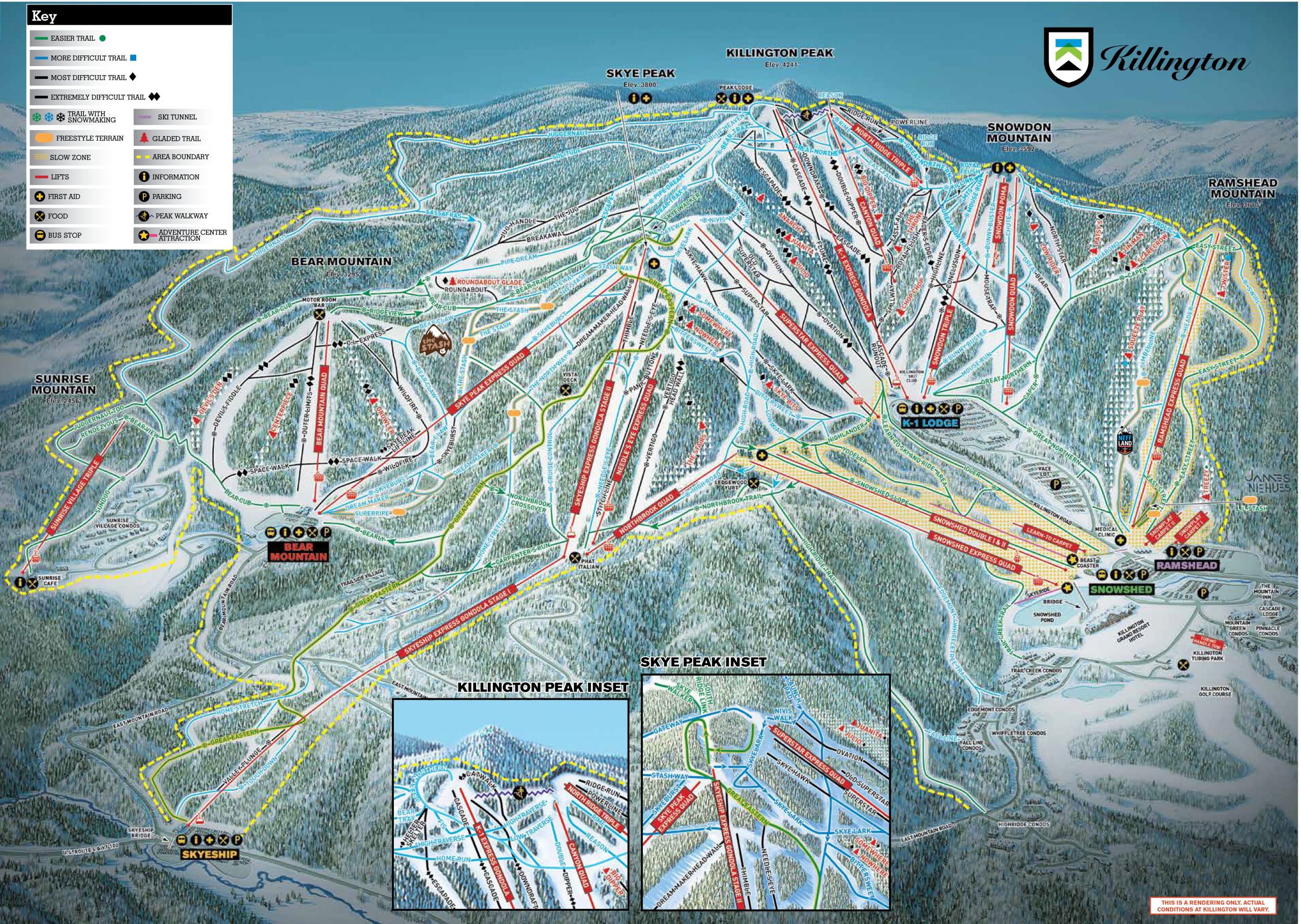 Winter Trail Guide Killington Killington Ski 