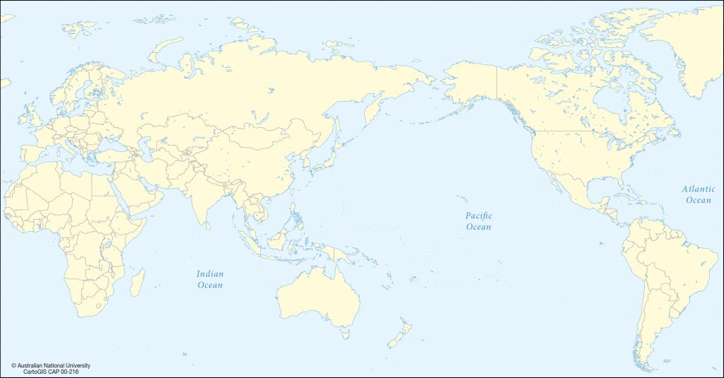 World Map Pacific Centered Lgq Printable World Map 