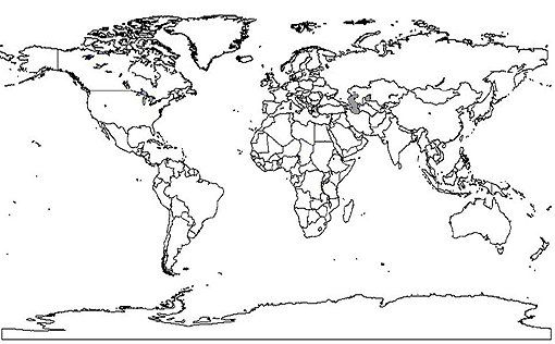 World Map With Countries Without Labels Mapamundi Para 