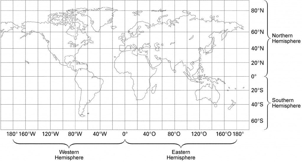 World Map With Latitude And Longitude Lines Printable 