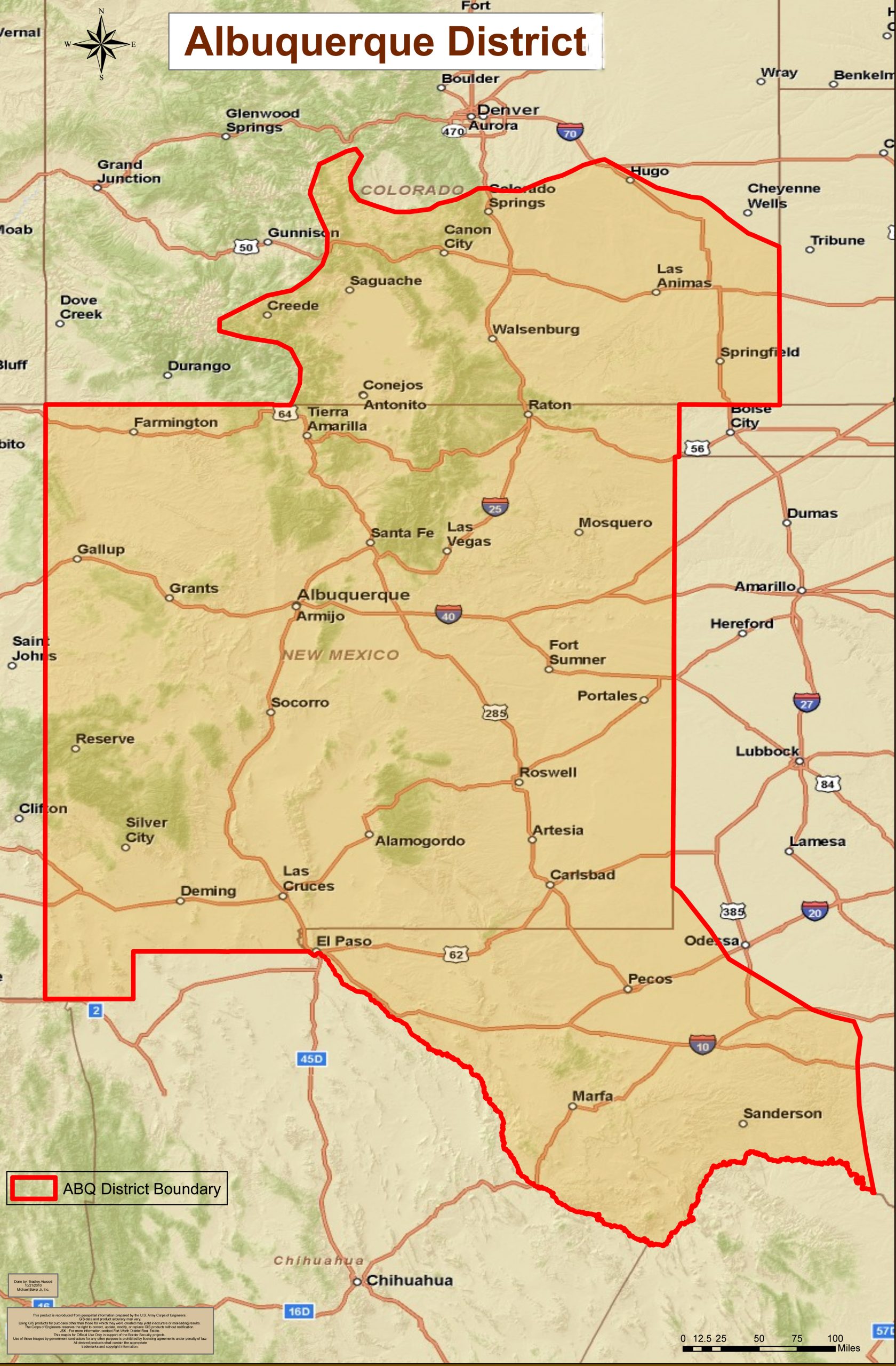 Albuquerque District Maps Albuquerque District Maps