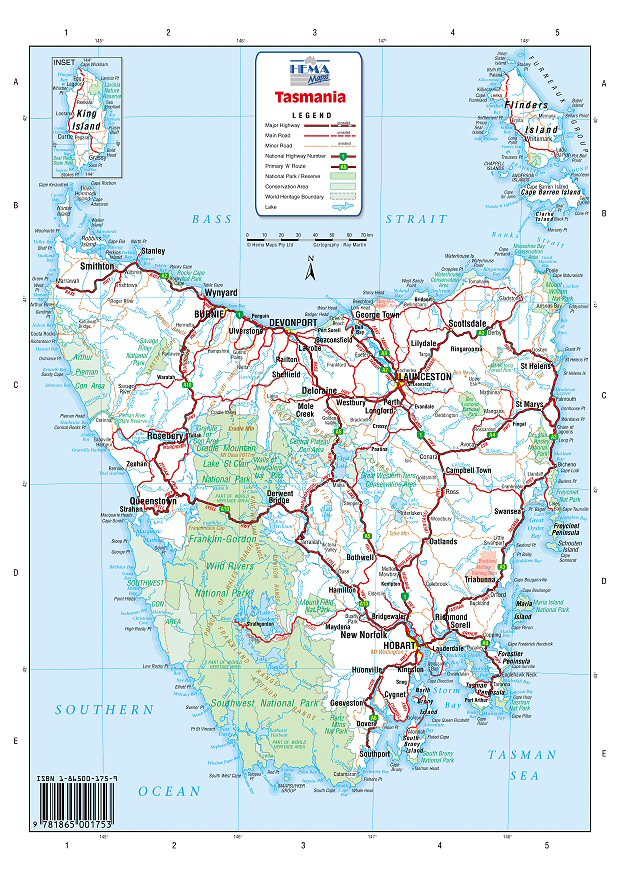 Australia Road Maps Tasmania Australia Road Maps Tasmania