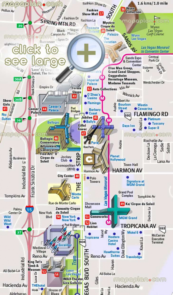 Best Las Vegas Strip Maps Throughout Printable Map Of Las