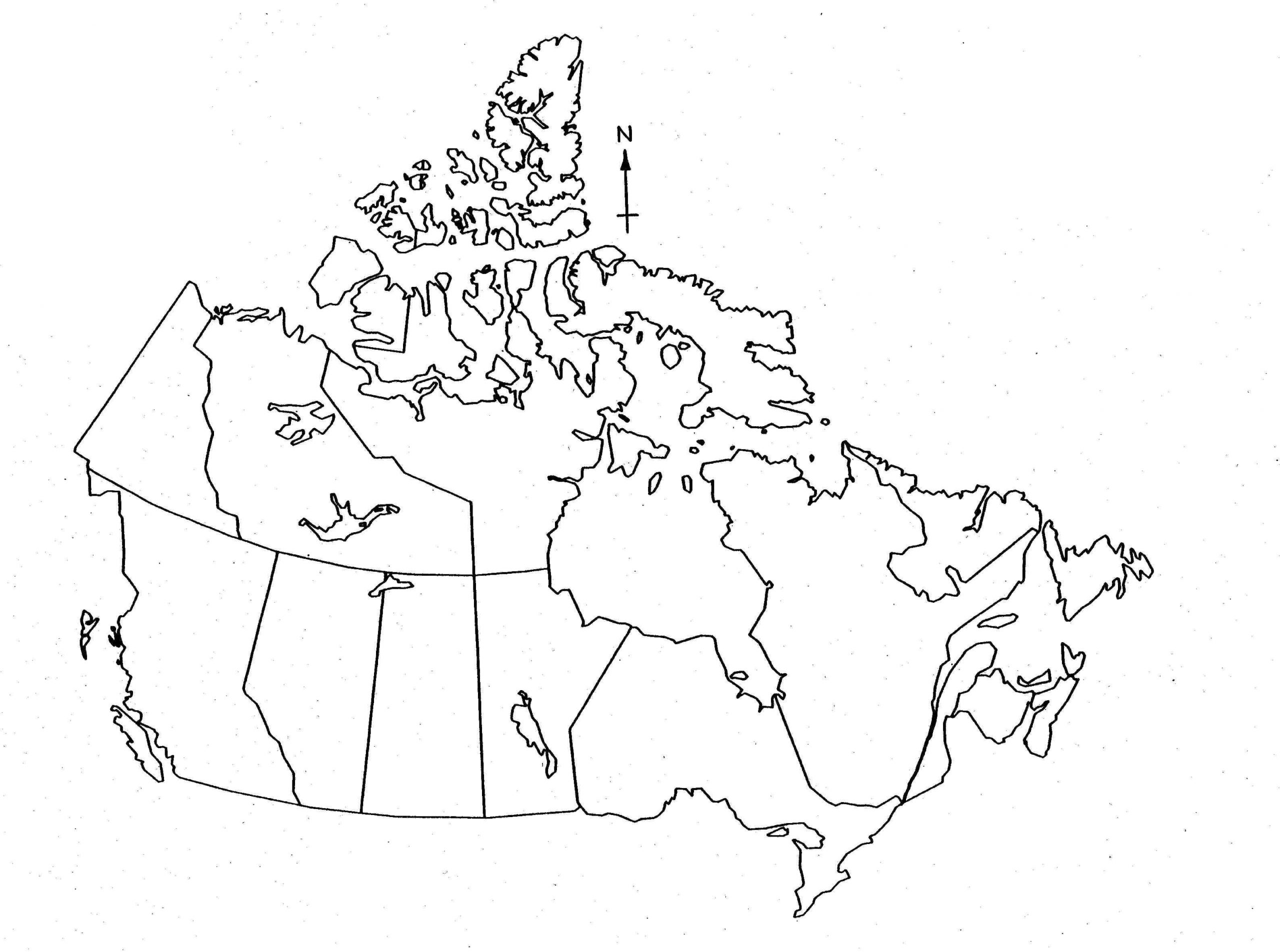 Blank Map Of Canada For Kids Printable Map Of Canada For 