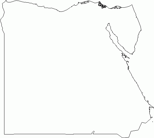 Blank Outline Map Of Egypt