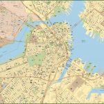 Boston Downtown Map Digital Vector Creative Force