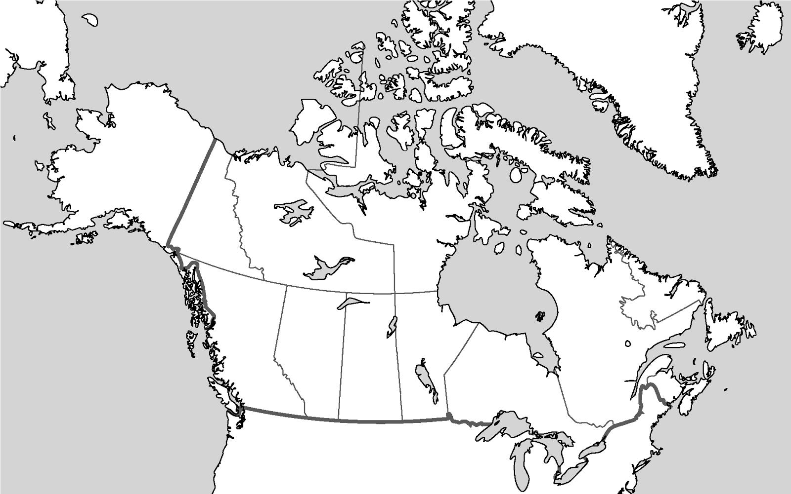 Canada Blank Map A Blank Map Of Canada Northern America 