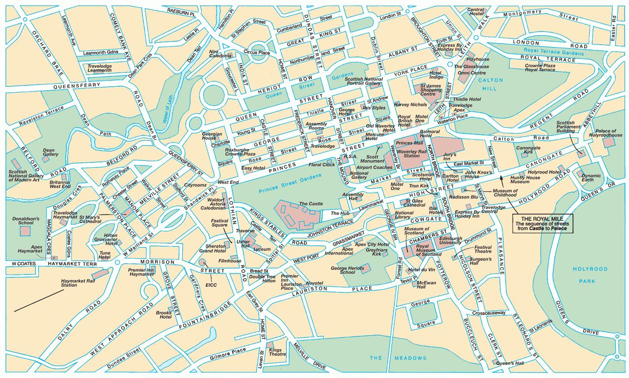 City Maps City Guide Maps For Edinburgh And Glasgow 