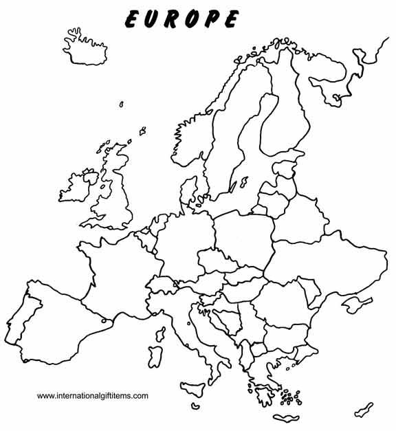 Coloring Map Of Europe For Kids Europe Map Printable 