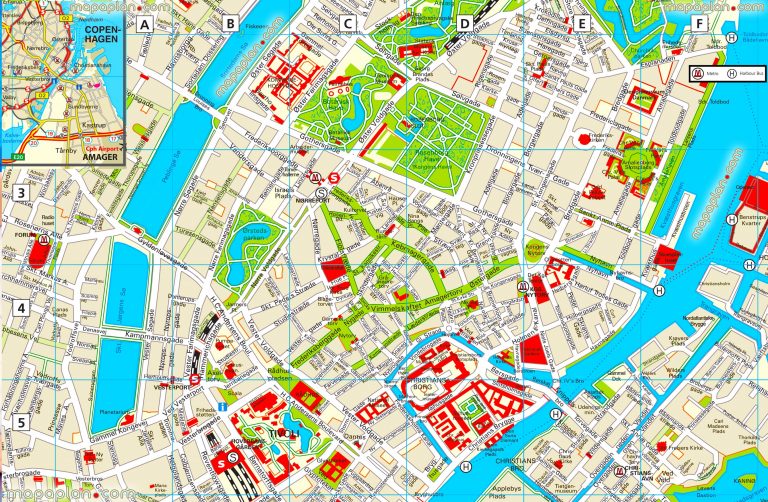 Copenhagen Map Copenhagen Printable Detailed Interactive