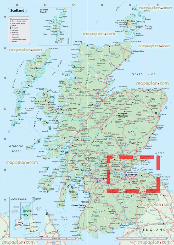 Detailed Map Of Scotland Printable Printable Maps