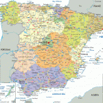 Detailed Political Map Of Spain Ezilon Maps