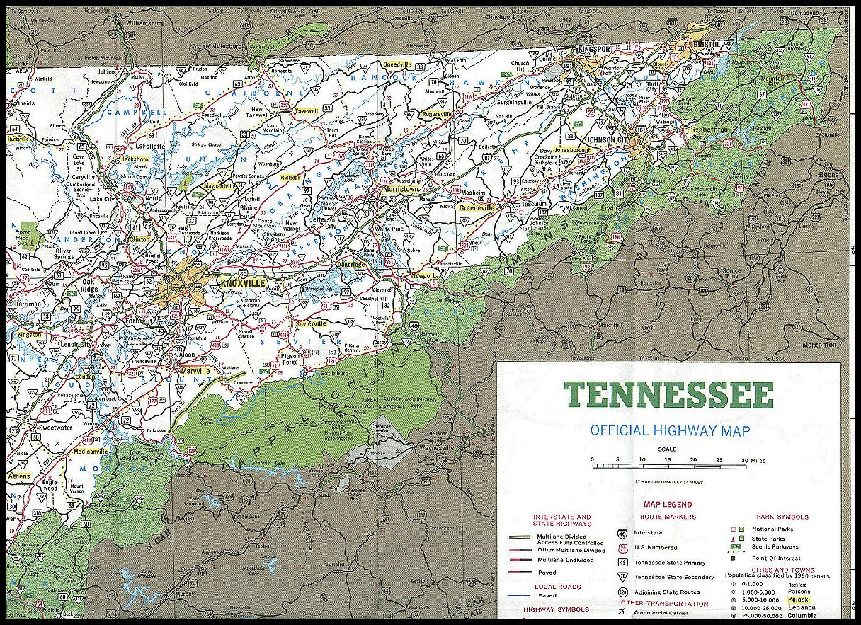 East TN Area Map East TN Area Map