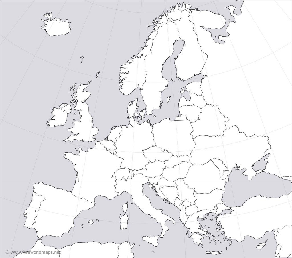 Europe Blank Map Printable Blank Physical Map Of Europe 