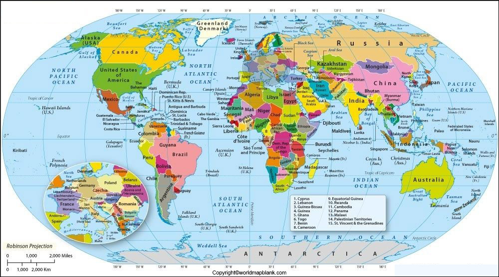 Free Printable World Map With Longitude And Latitude