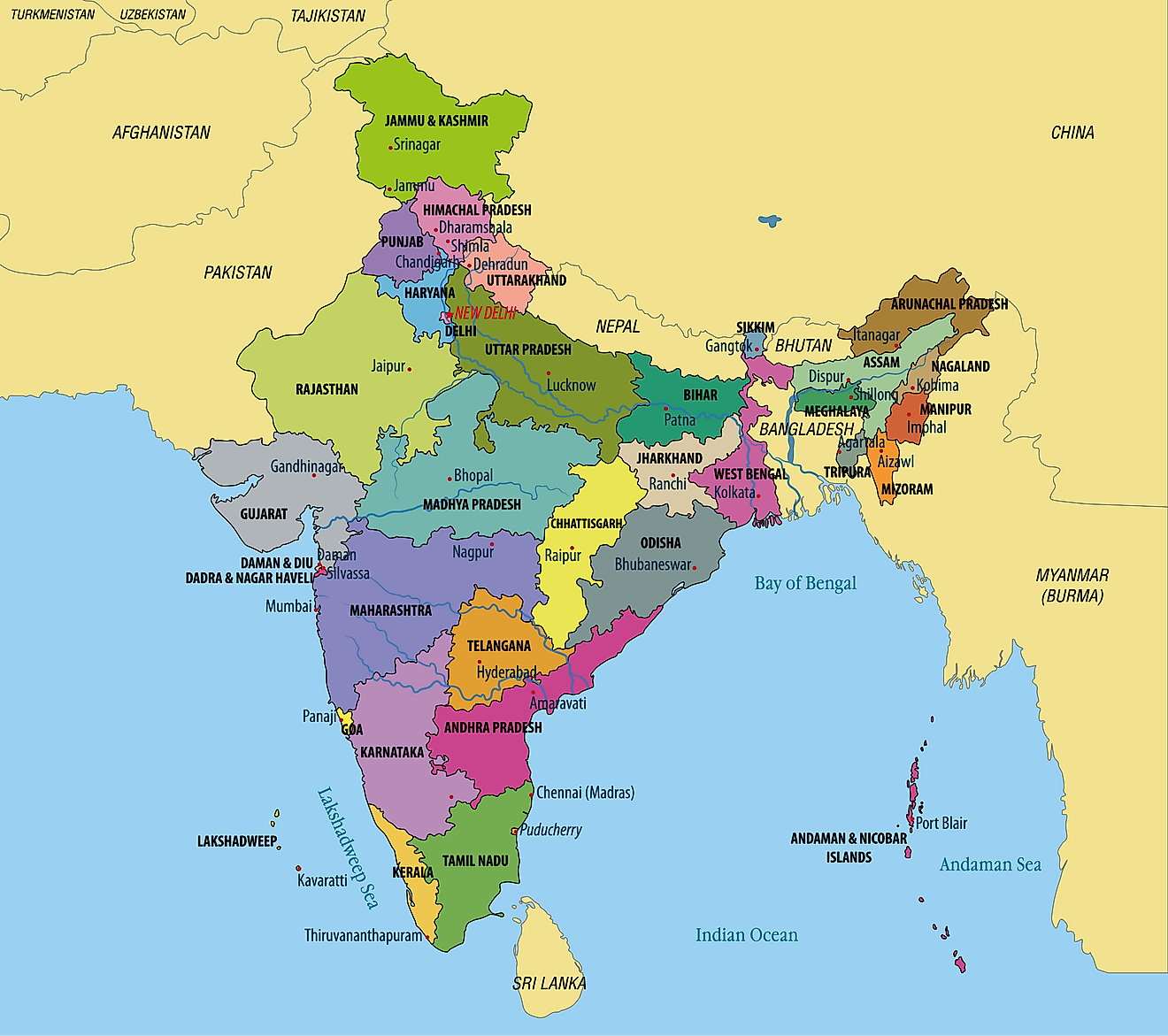 India Maps Facts World Atlas